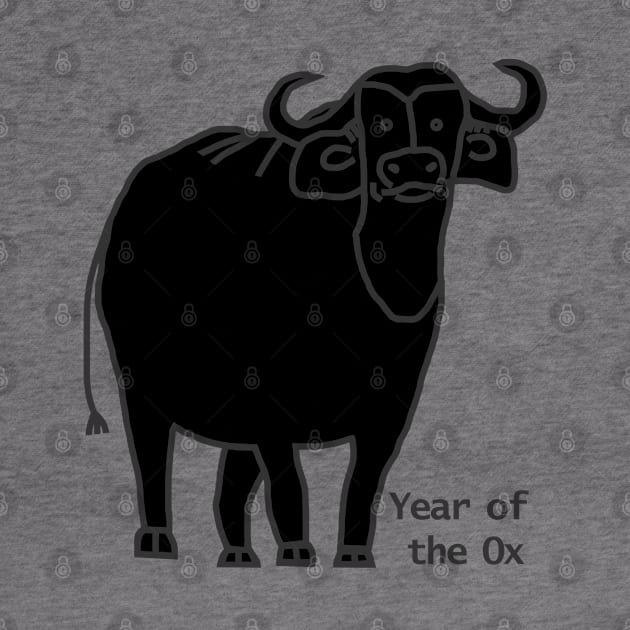 Small Year of the Ox Black by ellenhenryart